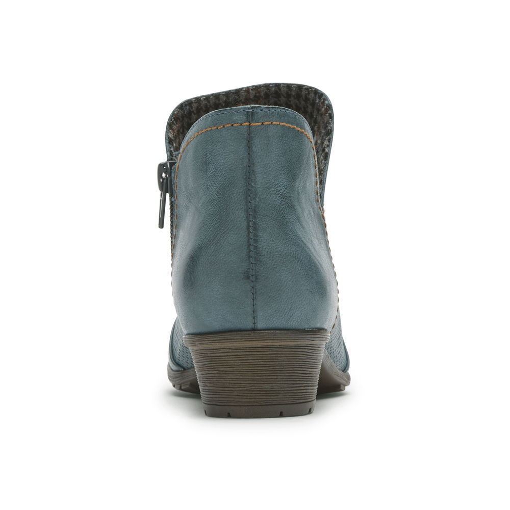 Botas Rockport Mulher Azul Marinho - Cobb Hill Gratasha V-Cut - 23764BJLV